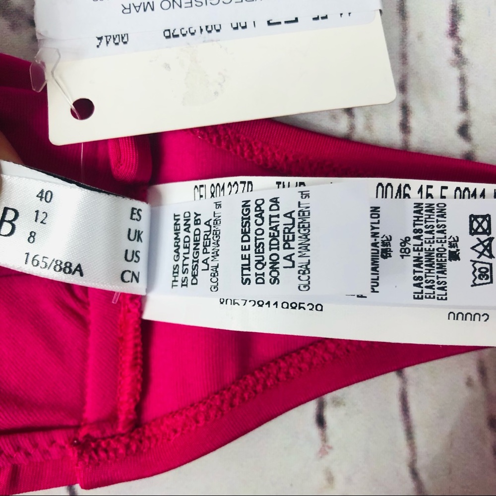 La Perla Sequin Bandeau Bikini Top Hot Pink - Picture 5 of 5